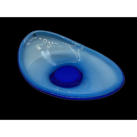 Vtg. Holmegaard MCM Chunky 1960's Oval Glass Bowl - Picture 2 of 16